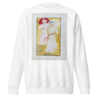 Two women crossing a field by Maurice Prendergast Sweatshirt