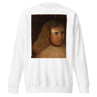 Head of a little girl with unloosed hair by Tadeusz Makowski Sweatshirt