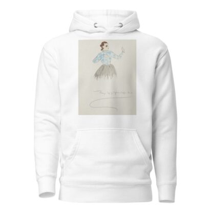Uncle Tom’s Cabin: Blue flowered blouse, with grey skirt by Peter Crosby Hoodie
