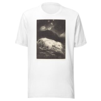 Quand s’eveillait la Vie au Fon de la matiere obscure by Odilon Redon T-Shirt