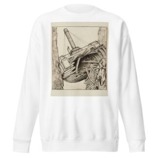 La Durande entre les rochers Douvres – dessin pour le cul-de-lampe de la table des matières et des gravures by Achille Granchi-Taylor Sweatshirt