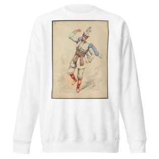 Unidentified Italian opera costume design plate 14 by W. Fasienski Sweatshirt