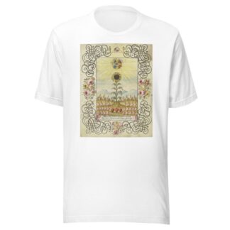 Sonnenblume mit Goldaufschrift by Johann Esaias Nilson T-Shirt