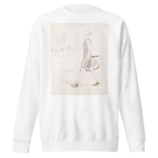 Uncle Sam in a bathing suit walks along a beach by Homer Davenport Sweatshirt