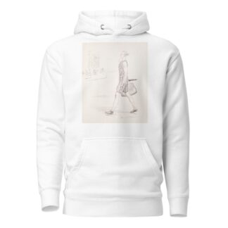 Uncle Sam in a bathing suit walks along a beach by Homer Davenport Hoodie