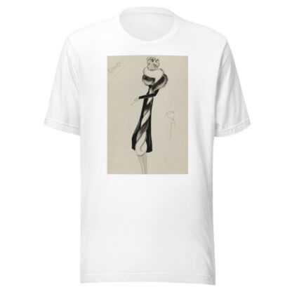 Redingote noire avec torsade de fourrure noire et blanche en bordure by M. P. Leven T-Shirt