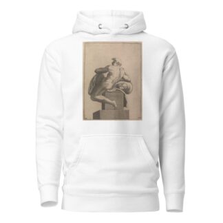 Male Nude Seated from Panel of ‘God Separating the Waters…’ by Adamo Scultori Hoodie