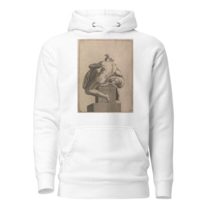 Male Nude Seated from Panel of ‘God Separating the Waters…’ by Adamo Scultori Hoodie