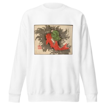 Shiei Riding a Carp over the Sea by Tsukioka Yoshitoshi Sweatshirt