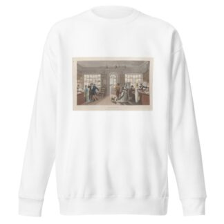 The Library by Thomas Rowlandson Sweatshirt