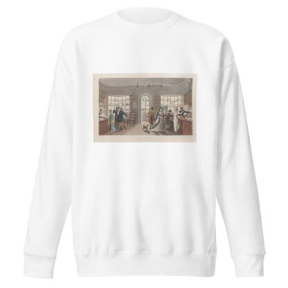 The Library by Thomas Rowlandson Sweatshirt