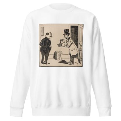 Five comic strip frames of man with string tied around his finger Pl.4 by Franklin Morris Howarth Sweatshirt