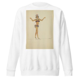 Run Little Chillun: Girl Dancers. Black and red bandeau with matching bottoms by B. House Sweatshirt