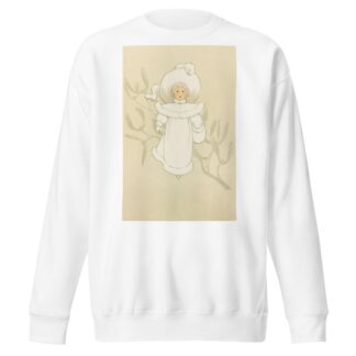 Little Girl in Winter Garb by Louis Prang & Co. Sweatshirt