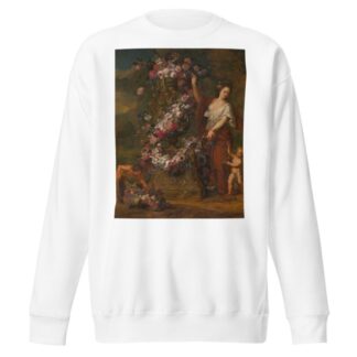 Allegorical Figure with Flowers by Gaspar Peeter Verbruggen the Younger Sweatshirt