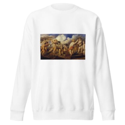 Putting while building a railway by Hans Canon Sweatshirt