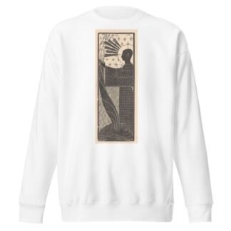Staande figuur en mannenhoofd met opengesperde mond Twaalf houtsneden by Mathieu Lauweriks Sweatshirt