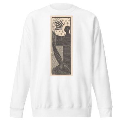 Staande figuur en mannenhoofd met opengesperde mond Twaalf houtsneden by Mathieu Lauweriks Sweatshirt