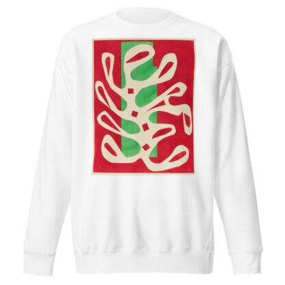 Algue blanche sur fond rouge et vert by Henri Matisse Sweatshirt