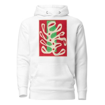 Algue blanche sur fond rouge et vert by Henri Matisse Hoodie
