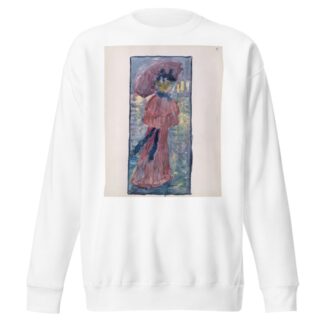 A woman walking in the rain under an umbrella by Maurice Prendergast Sweatshirt