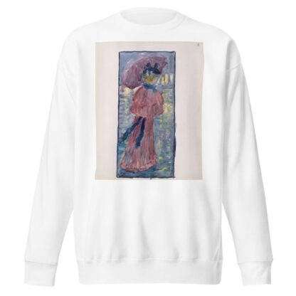 A woman walking in the rain under an umbrella by Maurice Prendergast Sweatshirt