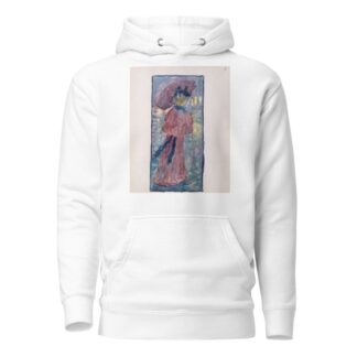 A woman walking in the rain under an umbrella by Maurice Prendergast Hoodie