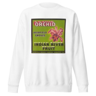 Orchid Citrus Label by Anonymous Sweatshirt