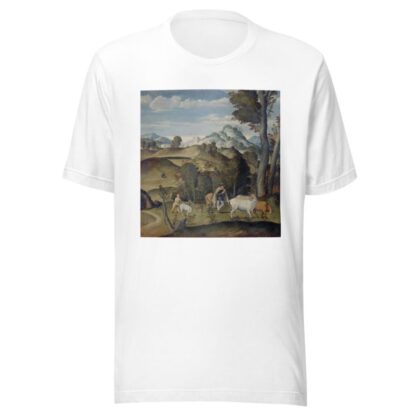 The Young Mercury Stealing Cattle from the Herd of Apollo by Girolamo da Santacroce T-Shirt