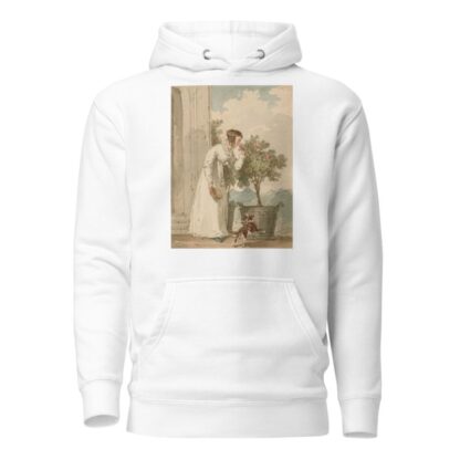 Woman smelling a rose by John Augustus Atkinson Hoodie