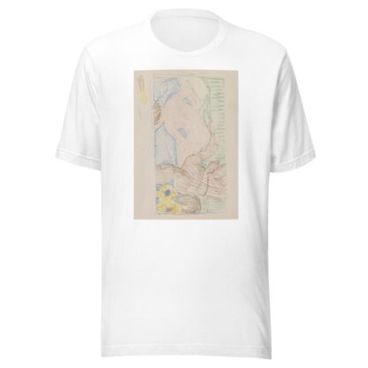 Zittende man naast een liggende naakte vrouw op een bed by Reijer Stolk T-Shirt