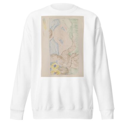 Zittende man naast een liggende naakte vrouw op een bed by Reijer Stolk Sweatshirt