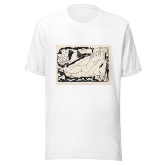 Venus Vignet voor boek ‘L’art Hollandais contemporain’ van Paul Fierens; liggend naakt met daarbij afgebeeld twee paarden en twee duiven by Leo Gestel T-Shirt