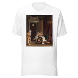 Paris and Helena Surprised by Menelaus by Toussaint Gelton T-Shirt