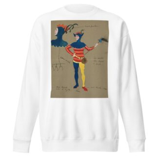 Jester, costume sketch for Henry Irving’s Planned Production of King Richard II by Edwin Austin Abbey Sweatshirt