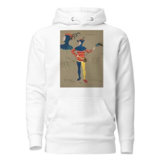 Jester, costume sketch for Henry Irving’s Planned Production of King Richard II by Edwin Austin Abbey Hoodie