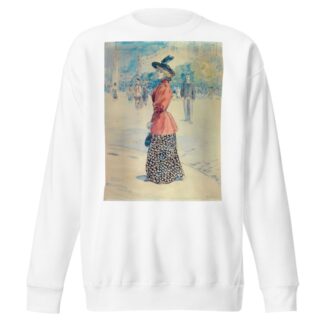 Elégante sur un boulevard by Henri Somm Sweatshirt