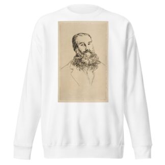 Portrait of Charles Leland by Félix Bracquemond Sweatshirt