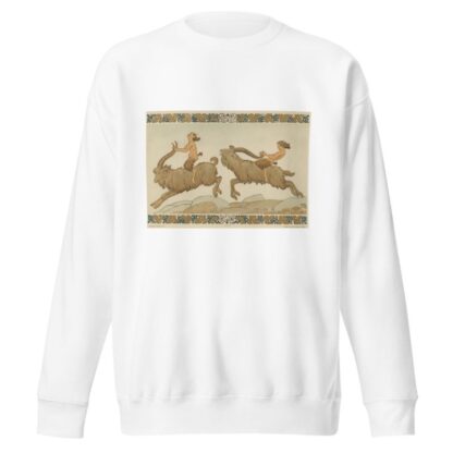 Fauns riding goats by Gerhard Heilmann Sweatshirt