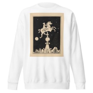 Meisje berijdt een paard op een torenspits by Nelly Spoor Sweatshirt