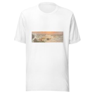 Mermaids frolicking in the sea at sunset by Benes Knüpfer T-Shirt