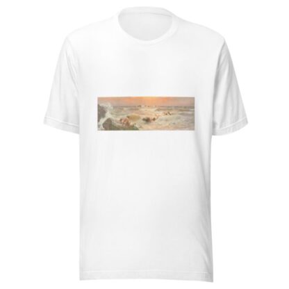 Mermaids frolicking in the sea at sunset by Benes Knüpfer T-Shirt