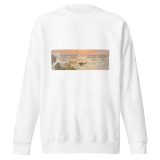 Mermaids frolicking in the sea at sunset by Benes Knüpfer Sweatshirt