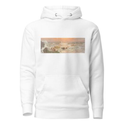 Mermaids frolicking in the sea at sunset by Benes Knüpfer Hoodie