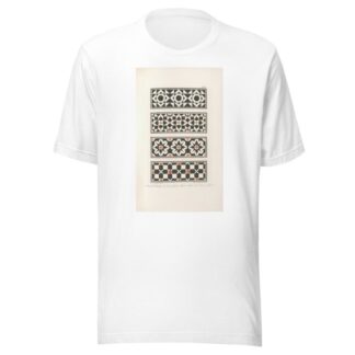 Mosaik-Bänder an dem Glockenthurm neben dem Dom zu Florenz by Friedrich Maximilian Hessemer T-Shirt