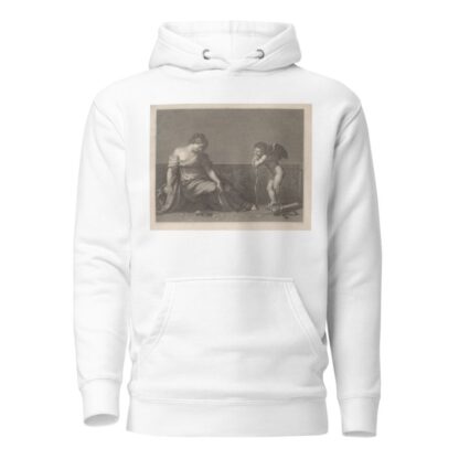 Cupid laughs at the heartbreak he has caused by Jacques Louis Copia Hoodie