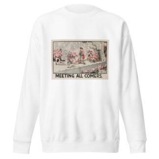 Meeting All Comers by Carey Cartoon Service Sweatshirt