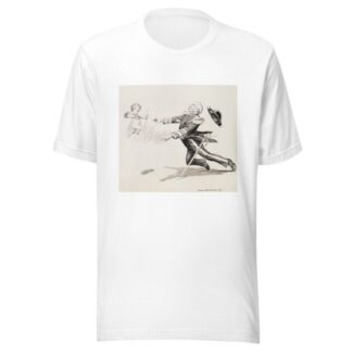 A military leader is shot by the bow of a small cherub. by William Henry Walker T-Shirt