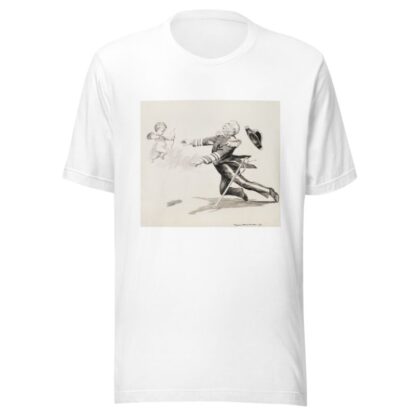 A military leader is shot by the bow of a small cherub. by William Henry Walker T-Shirt