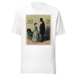 Voilà un gros Loulou qui vient passer toute la journée avec sa biche. Mais comment qu’il fait donc, cet homme-là, pour by Paul Gavarni T-Shirt